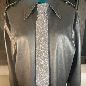 SAVILE ROW MEN'S TIE BLACK/PAISLEY Width: 3" Length: 57" POLYESTER